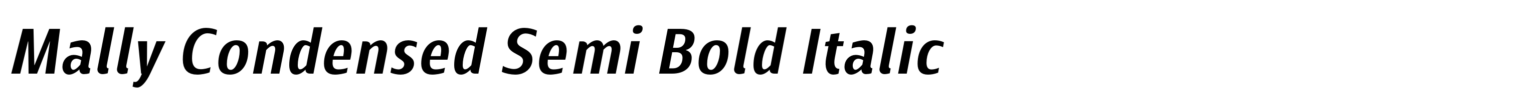 Mally Condensed Semi Bold Italic